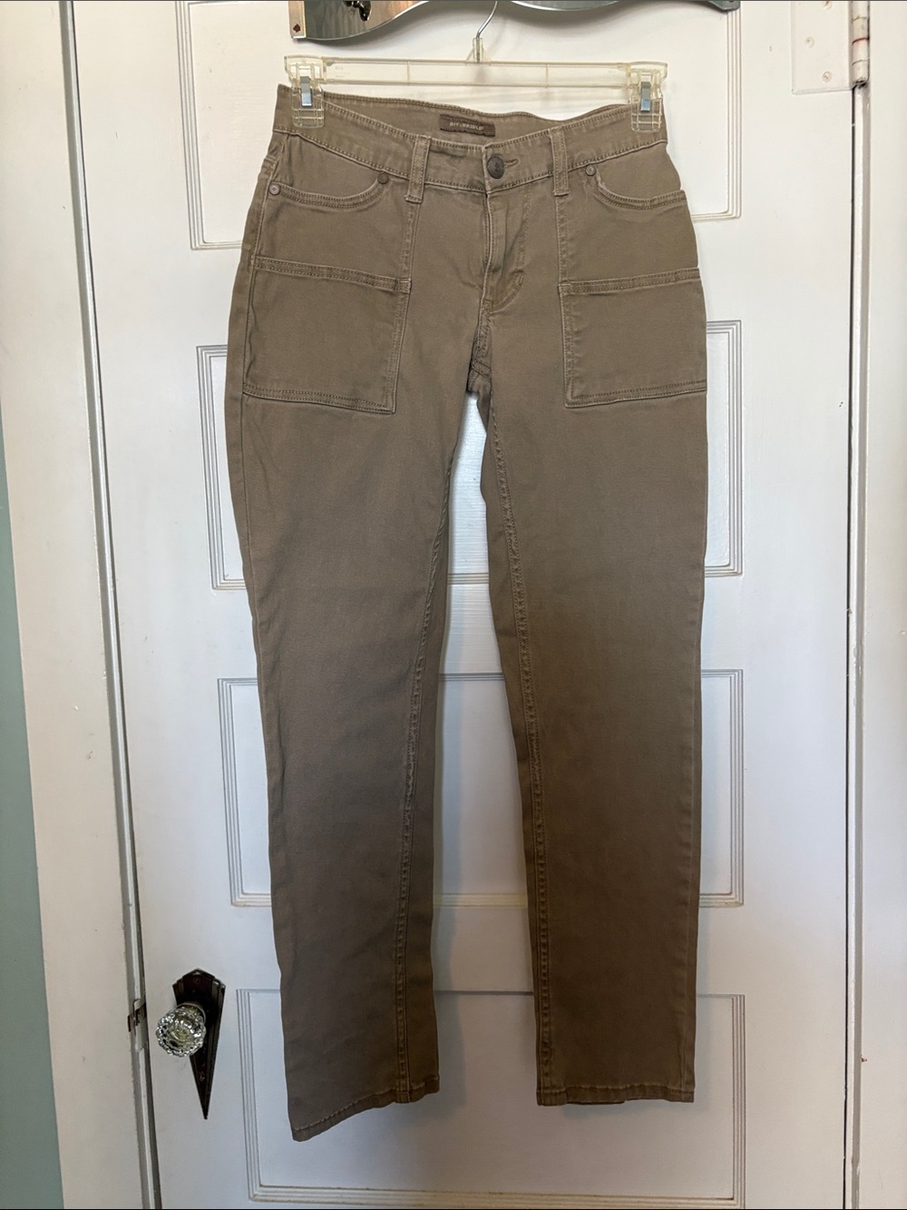 Bit & Bridle Women’s Utility Jeans in Taupe Size 4